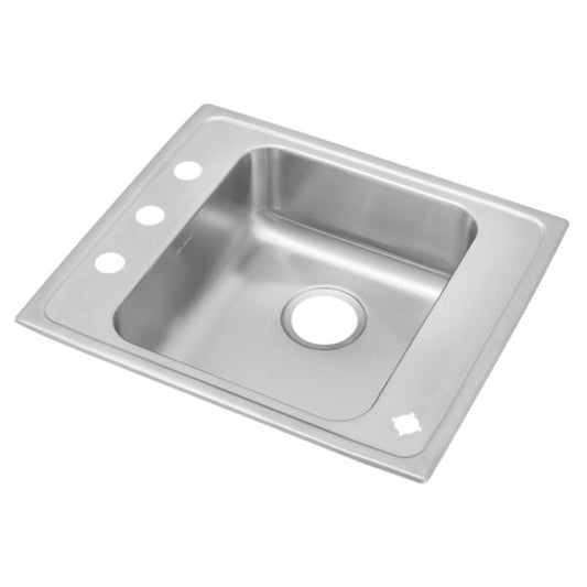 Elkay DRKAD222050 Lustertone® Classic Stainless Steel 22" x 19-1/2" x 5" Single Bowl Drop-in Classroom ADA Sink