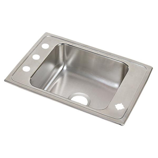 Elkay DRKAD251765 Lustertone® Classic Stainless Steel 25" x 17" x 6-1/2" Single Bowl Drop-in Classroom ADA Sink