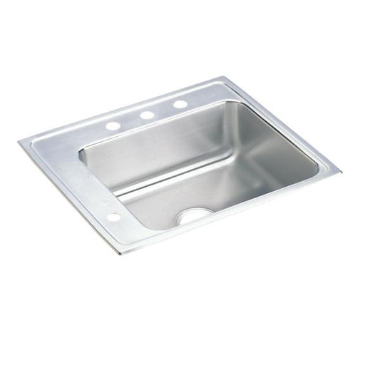 Elkay DRKAD222050L Lustertone Classic Stainless Steel 22" x 19-1/2" x 5" Single Bowl Drop-in Classroom ADA Sink