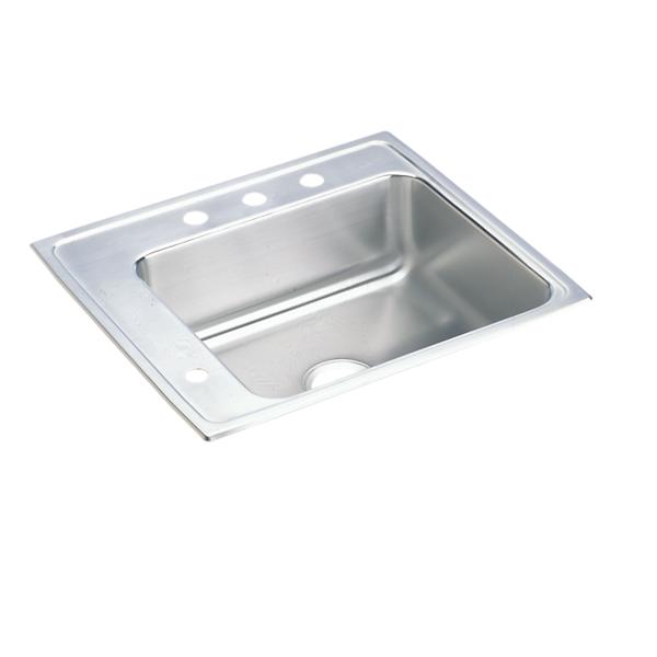 Elkay DRKAD252260L Lustertone® Classic Stainless Steel 25" x 22" x 6" Single Bowl Drop-in Classroom ADA Sink