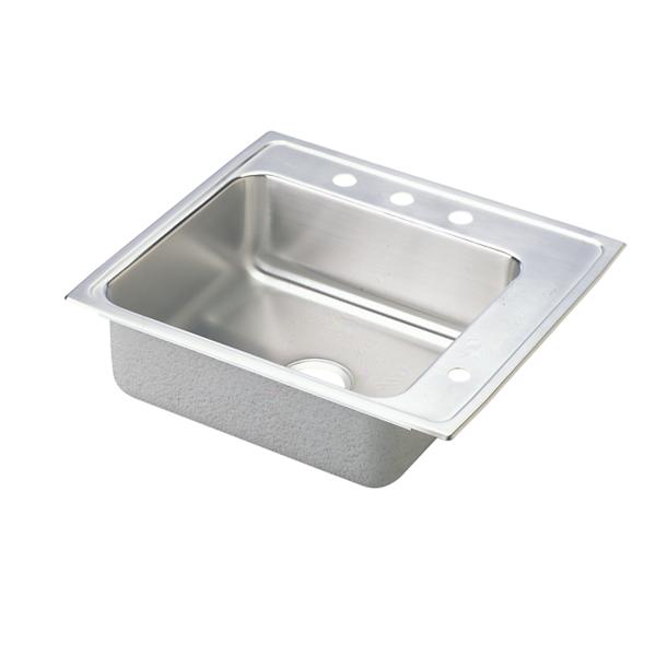 Elkay DRKADQ252255R Lustertone® Classic Stainless Steel 25" x 22" x 5-1/2" Single Bowl Drop-in Classroom ADA Sink