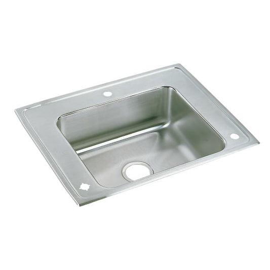 Elkay DRKR2822 Lustertone® Classic Stainless Steel 28" x 22" x 7-5/8" Single Bowl Top Mount Classroom Sink