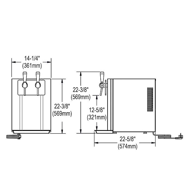 Elkay DSBCF180K Blubar Countertop Water Dispenser 20 GPH Filtered Stainless Steel