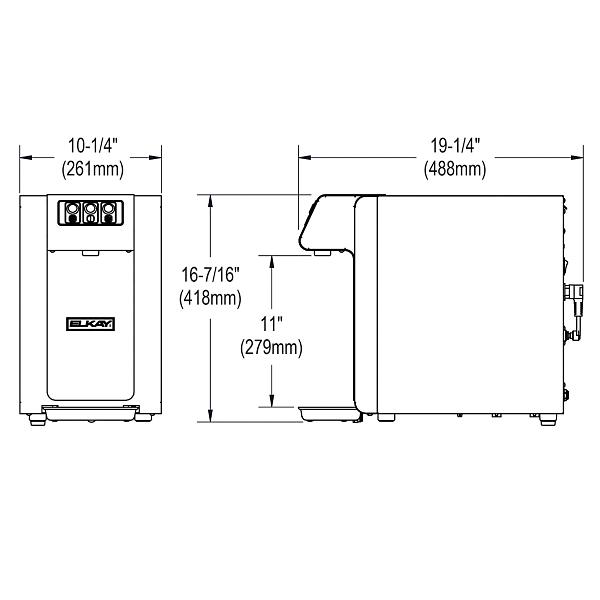 Elkay DSBS130UVPC Water Dispenser Filtered Refrigerated 1.5 GPH Stainless Steel