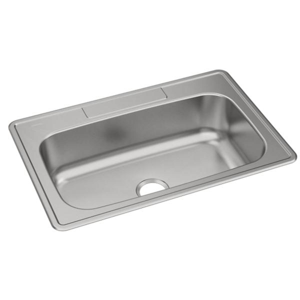 Elkay DSE13322 Dayton® Stainless Steel 33" x 22" x 8-1/16" Single Bowl Drop-in Sink