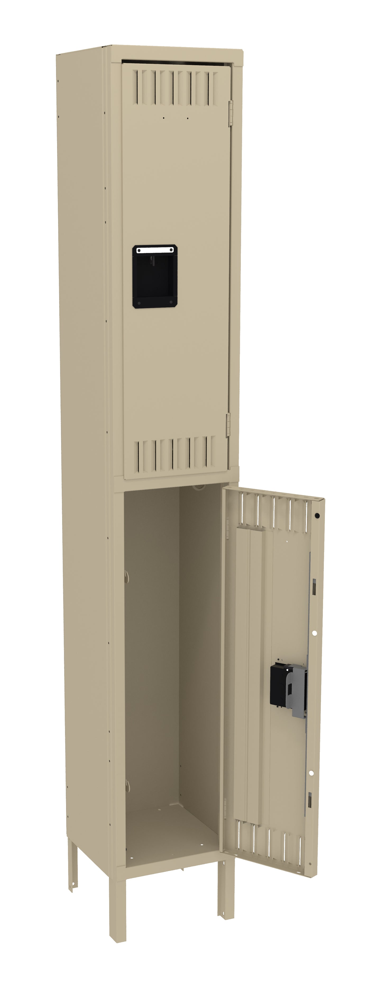Tennsco DTK-121236-1 Double Tier Locker - One Wide With Legs (Unassembled)