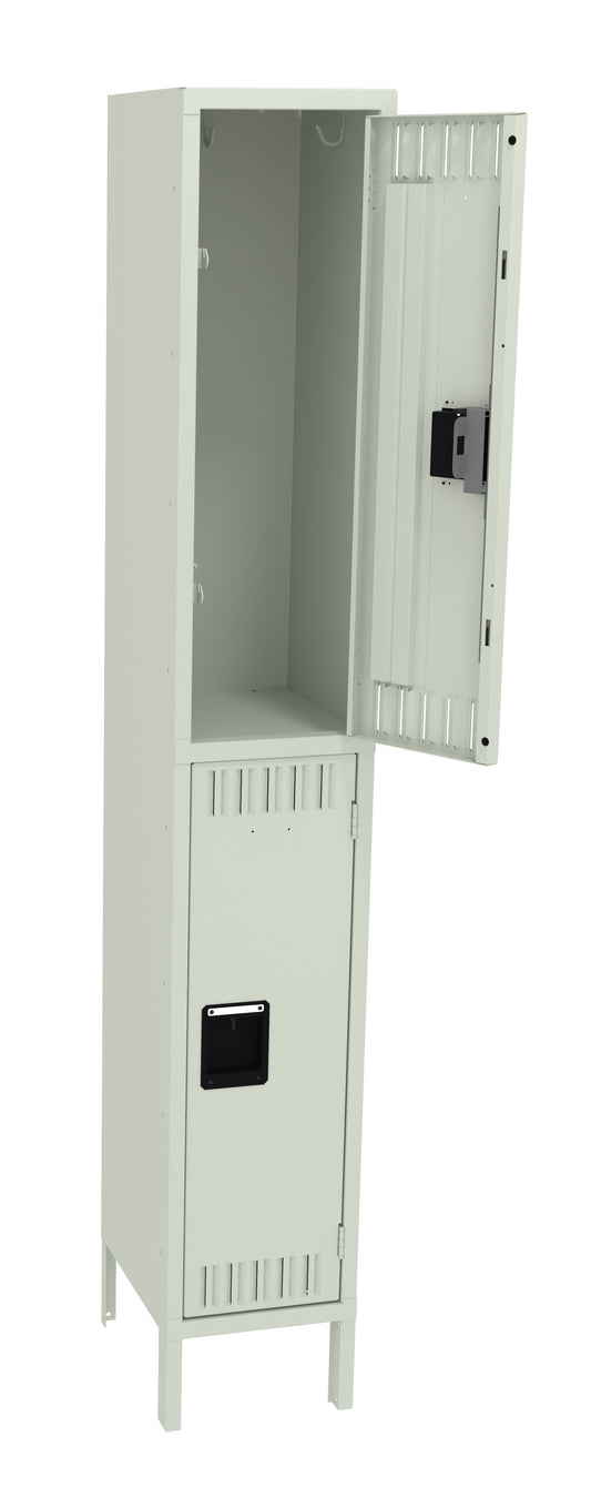 Tennsco DTK-121536-1 Double Tier Locker - One Wide With Legs (Unassembled)