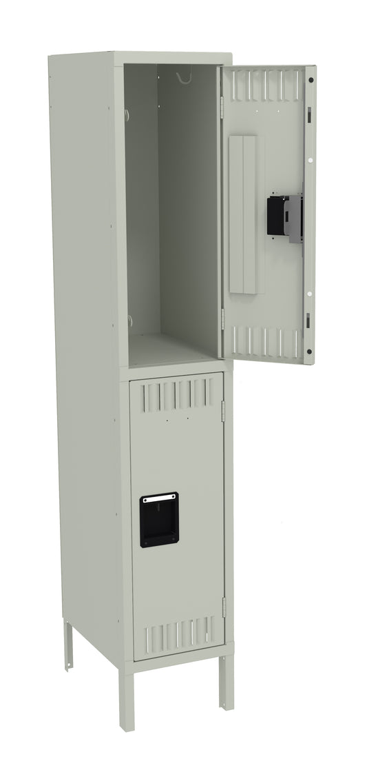Tennsco DTS-121830-1 Double Tier Locker - One Wide With Legs (Assembled)