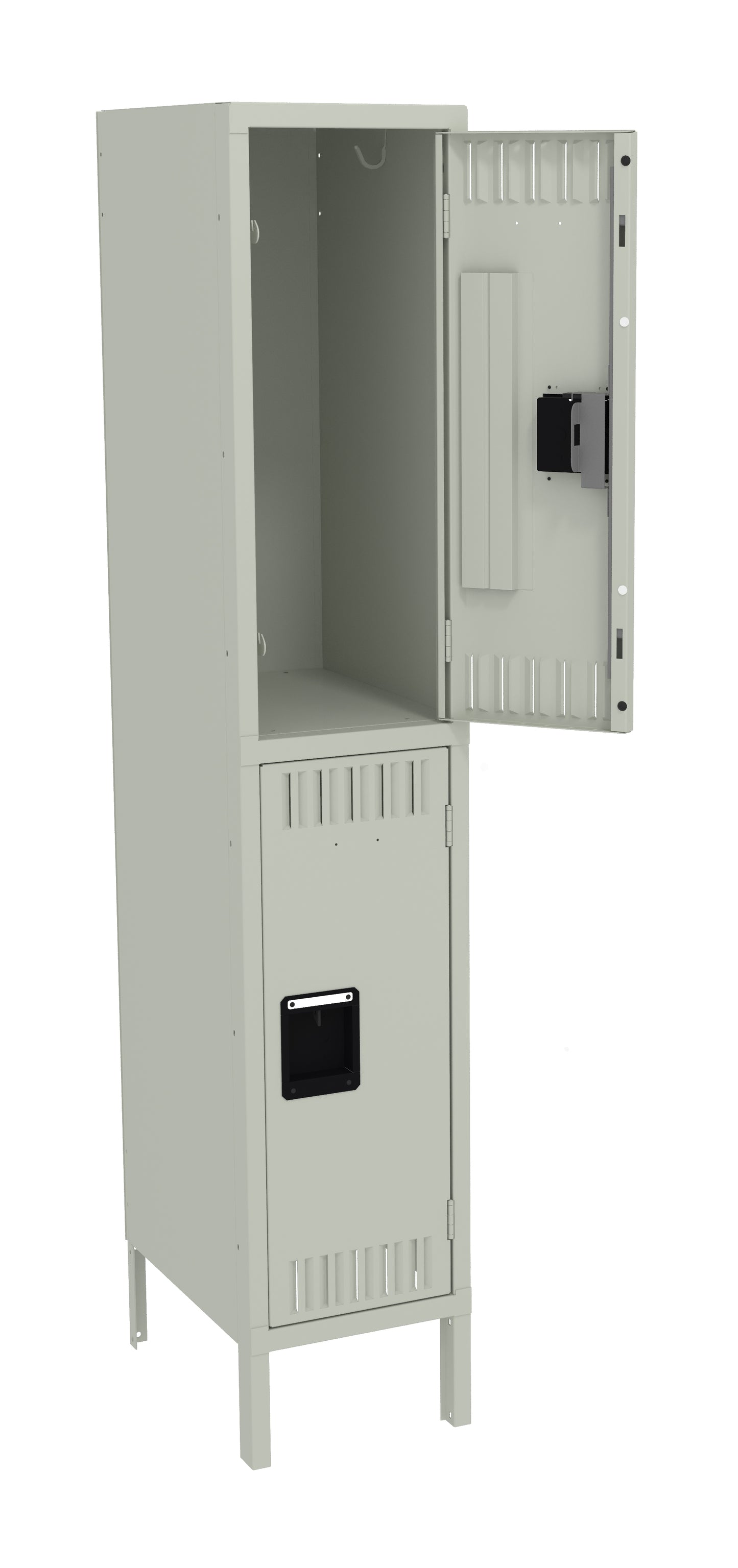 Tennsco DTK-121830-1 Double Tier Locker - One Wide With Legs (Unassembled)
