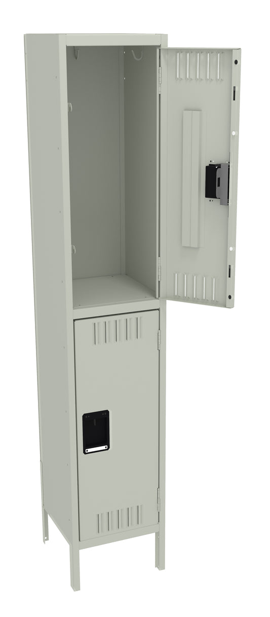 Tennsco DTS-151536-1 Double Tier Locker - One Wide With Legs (Assembled)
