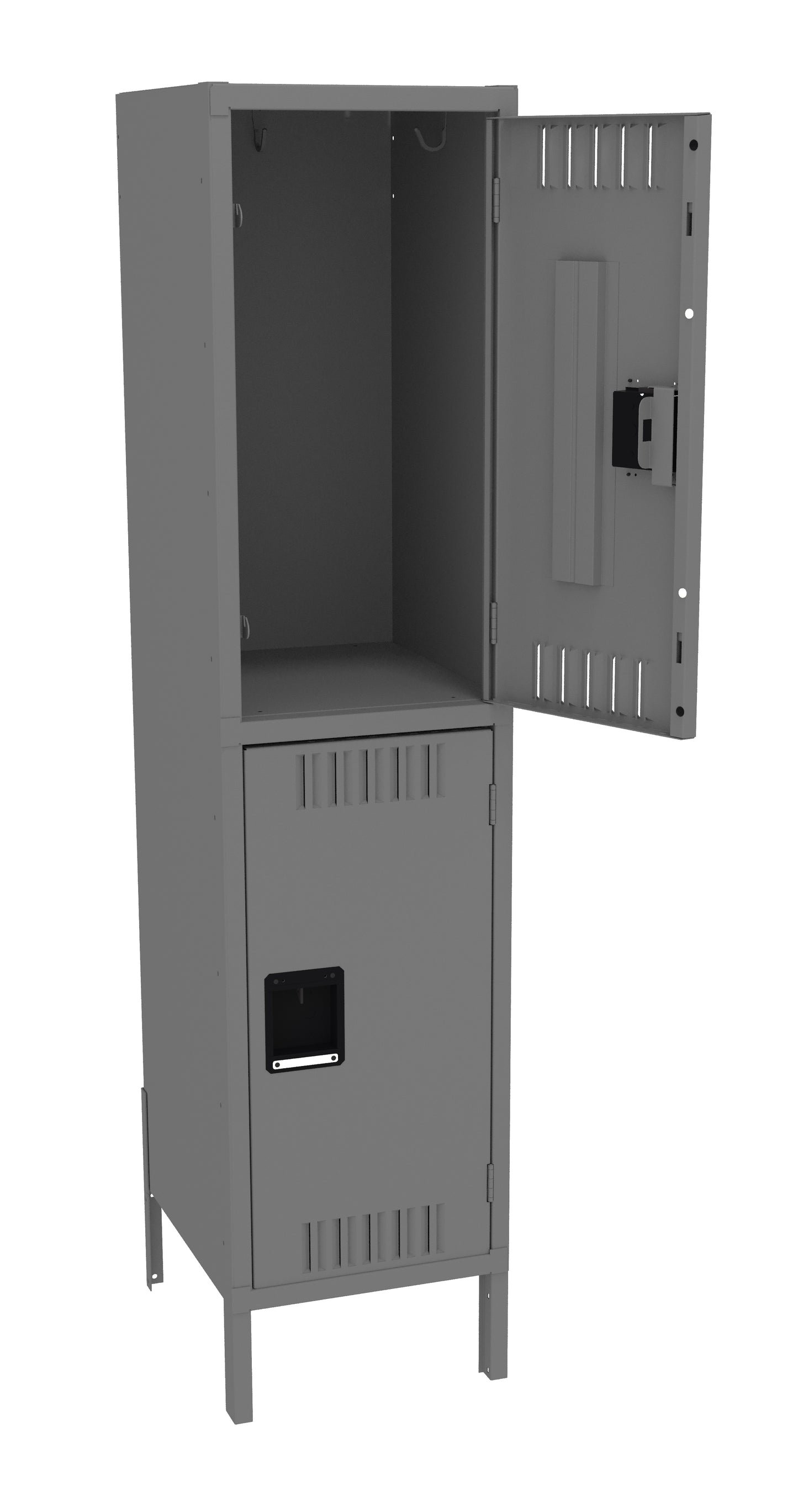 Tennsco DTS-151830-1 Double Tier Locker - One Wide With Legs (Assembled)