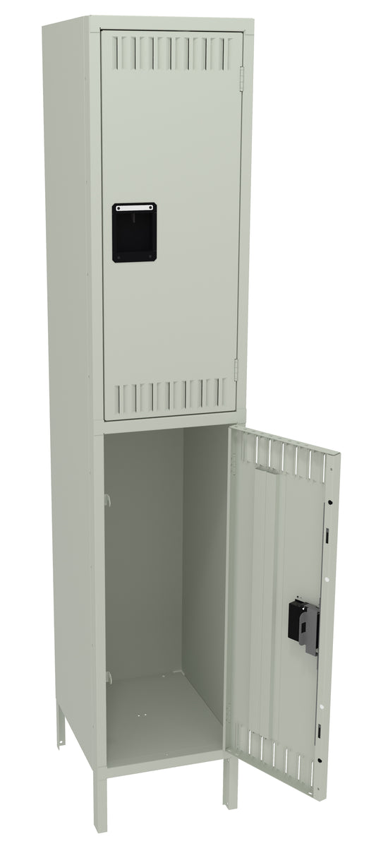 Tennsco DTK-151836-1 Double Tier Locker - One Wide With Legs (Unassembled)