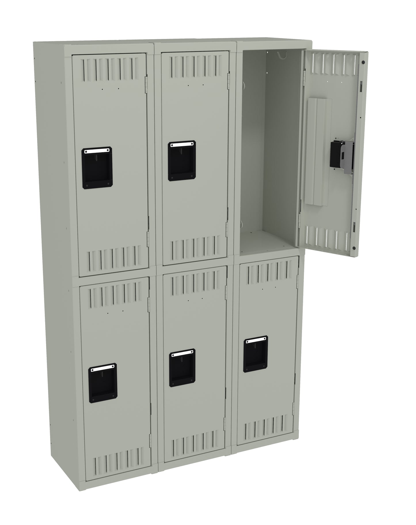 Tennsco DTS-121230-C Double Tier Locker - Three Wide, No Legs (Assembled)