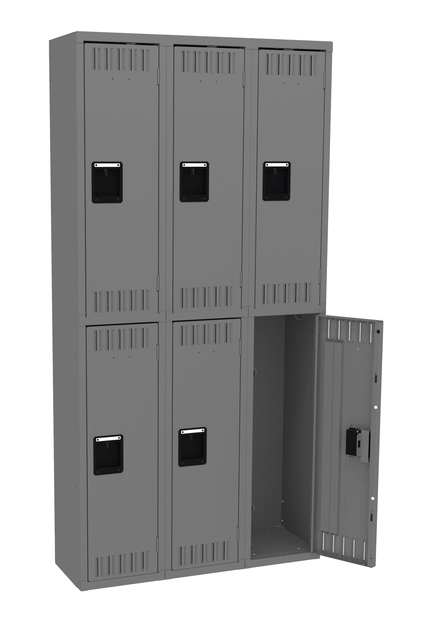 Tennsco DTK-121236-C Double Tier Locker - Three Wide, No Legs (Unassembled)
