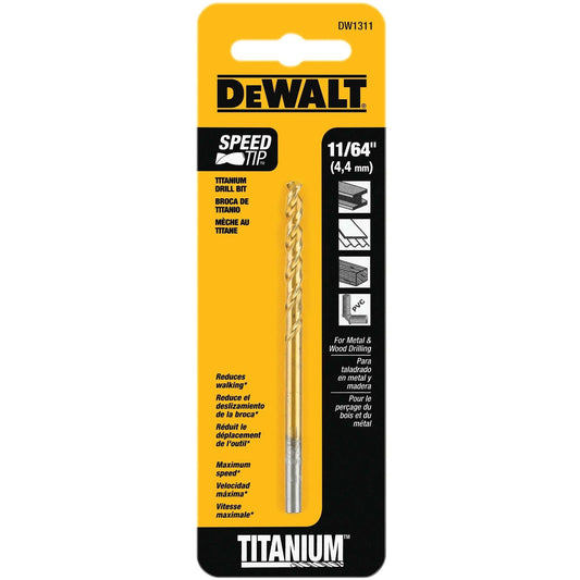 Dewalt DW1311 11/64" Titanium Nitride Coated Speed Tip Drill Bit