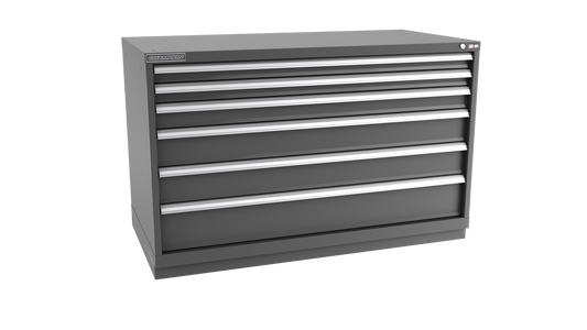 Champion Tool Storage DW1500-0601-ILC-FTB-DG 6-Drawer Standard Depth Modular Cabinet DW0601 | 56-1/2"W x 35-7/8"H x 28-1/2"D, Dark Gray