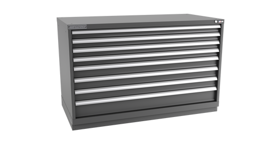 Champion Tool Storage DW1500-0801-ILC-FTB-DG 8-Drawer Standard Depth Modular Cabinet DW0801 | 56-1/2"W x 35-7/8"H x 28-1/2"D, Dark Gray