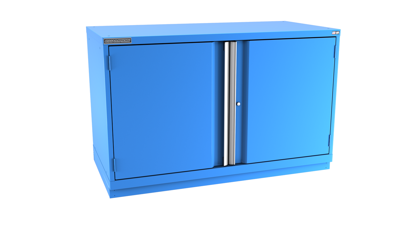 Champion Tool Storage DW1500-2FDIL-FTB-BB 2-Door Standard Depth Modular Cabinet DW1500 | 56-1/2"W x 35-7/8"H x 28-1/2"D, Bright Blue