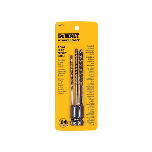 Dewalt DW2571 3 Pc. Rotary Masonry Bit Set