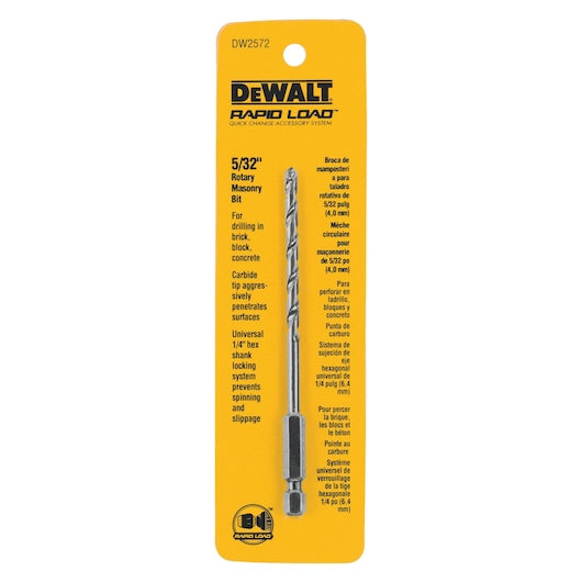 Dewalt DW2572 5/32" Rotary Masonry Bit