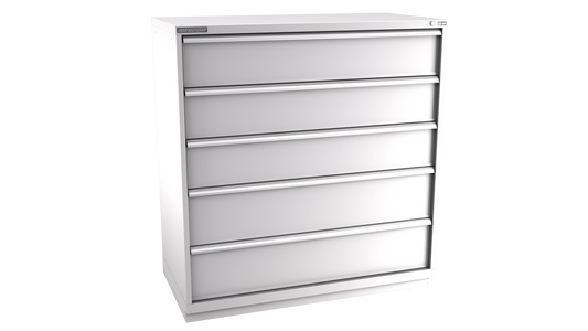 Champion Tool Storage DW2700-0501-ILC-FTB-LG 5-Drawer Standard Depth Modular Cabinet DW0501 | 56-1/2"W x 59-1/2"H x 28-1/2"D, Light Gray