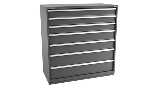 Champion Tool Storage DW2700-0701-ILC-FTB-DG 7-Drawer Standard Depth Modular Cabinet DW0701 | 56-1/2"W x 59-1/2"H x 28-1/2"D, Dark Gray