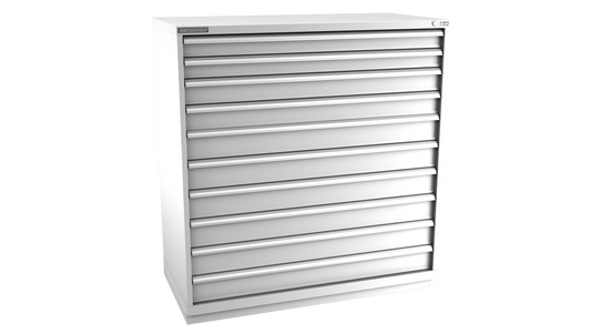 Champion Tool Storage DW2700-1001-ILC-FTB-LG 10-Drawer Standard Depth Modular Cabinet DW1001 | 56-1/2"W x 59-1/2"H x 28-1/2"D, Light Gray