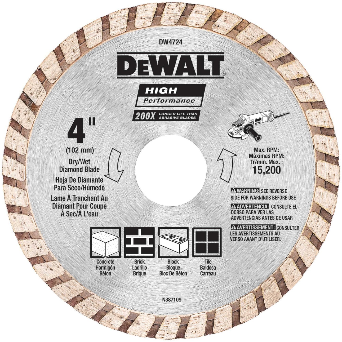 Dewalt DW4724 Hp Turbo Blades