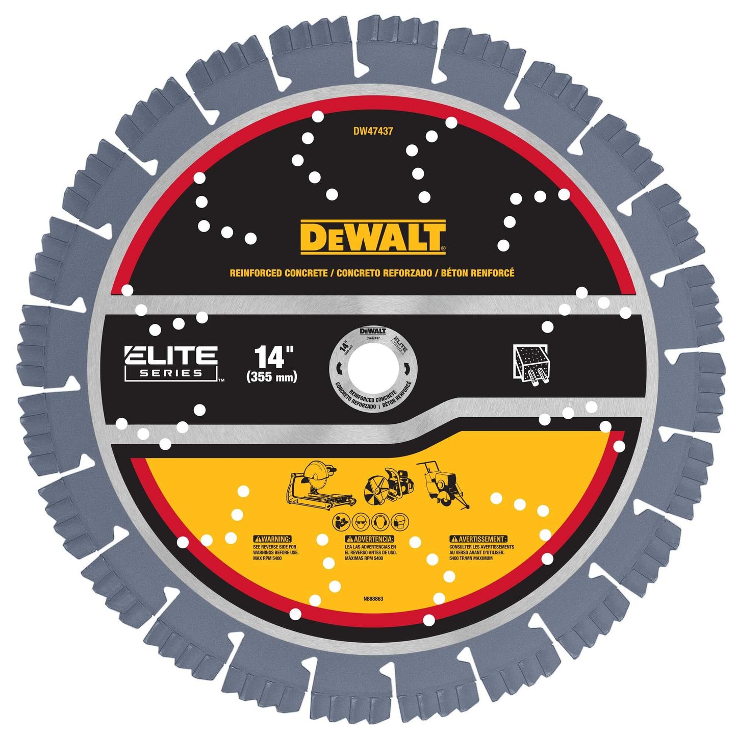 Dewalt DW47637 Xp7 Reinforced Concrete Segmented Diamond Blades