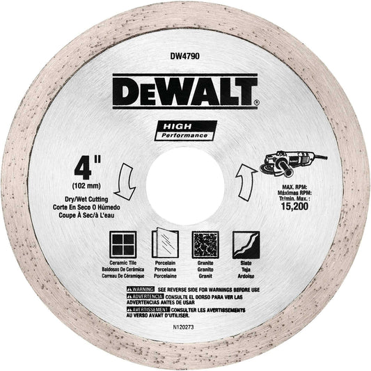 Dewalt DW4791 4" X .060 Tile Blade Wet/Dry