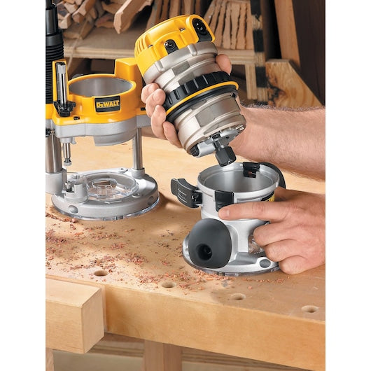 Dewalt DW618 2-1/4 Hp Electronic Vs Fixed Base Router