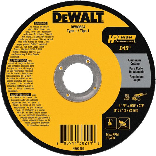 Dewalt DW8725A High Performance Aluminum Cutting Wheels