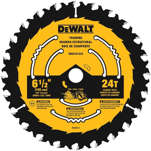 Dewalt DWA161224 6-1/2" Circular Saw Blades