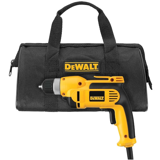 Dewalt DWD110K 3/8" Vsr Pistol Grip Drill Kit W/Keyless Chuck 7