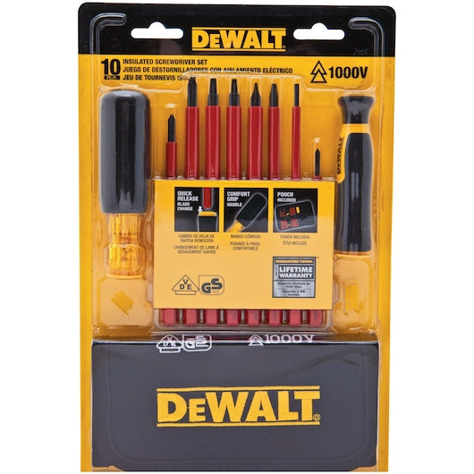 Dewalt DWHT66417 Insulated Vinyl Grip Screwdriver Set