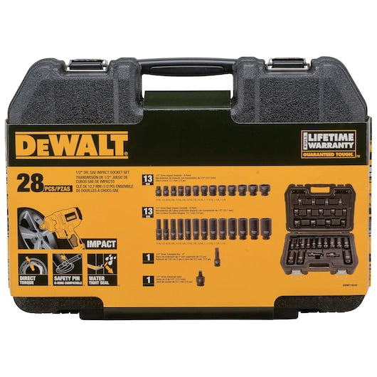 Dewalt DWMT19244 Dwmt 28Pc Sae 1/2"Dr Imskt Combo Set