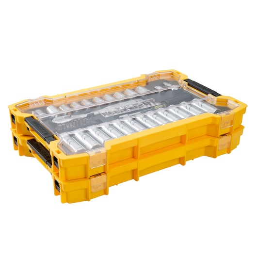 Dewalt DWMT45402 1/4 In And 3/8 In Mechanic Tool Set With Toughsystem® 2.0 Tray And Lid (131 Pc)