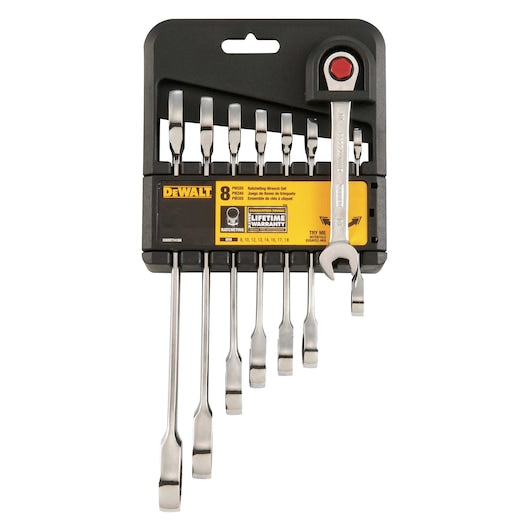 Dewalt DWMT74198 Ratcheting Combination Metric Wrench Set (8 Pc)
