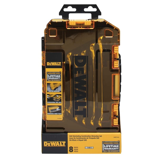 Dewalt DWMT74733 Full Polish Ratcheting Combination Wrench Set (8 Pc)