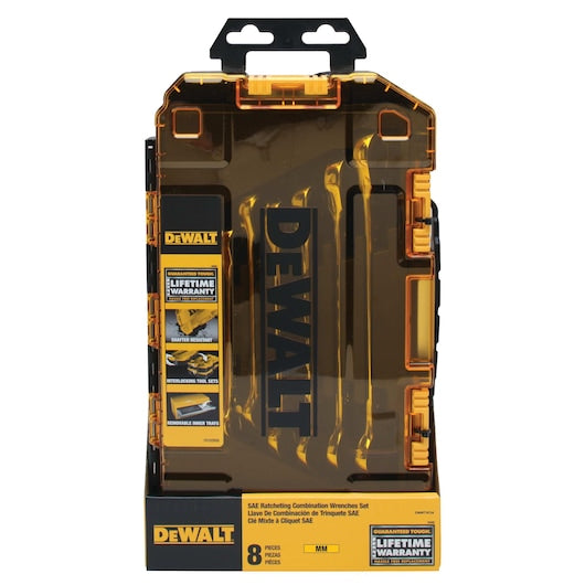 Dewalt DWMT74734 Full Polish Ratcheting Combination Metric Wrench Set (8 Pc)