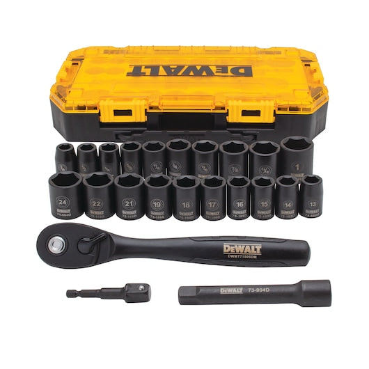 Dewalt DWMT74739 1/2 In Drive Combination Impact Socket Set (23 Pc)