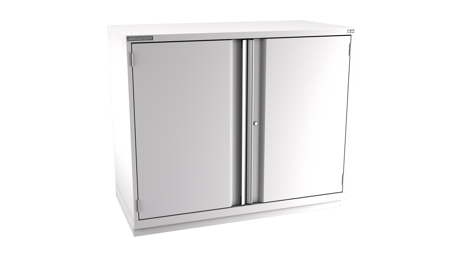 Champion Tool Storage DWS2100-2FDIL-FTB-LG 2-Door Shallow Depth Modular Cabinet DWS2100 | 56-1/2"W x 45-1/4"H x 22-1/2"D, Light Gray