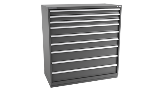 Champion Tool Storage DWS2700-0901-ILC-FTB-DG 9-Drawer Shallow Depth Modular Cabinet DWS0901 | 56-1/2"W x 59-1/2"H x 22-1/2"D, Dark Gray