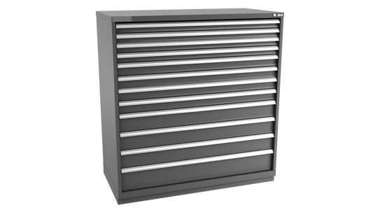 Champion Tool Storage DWS2700-1201-ILC-FTB-DG 12-Drawer Shallow Depth Modular Cabinet DWS1201 | 56-1/2"W x 59-1/2"H x 22-1/2"D, Dark Gray