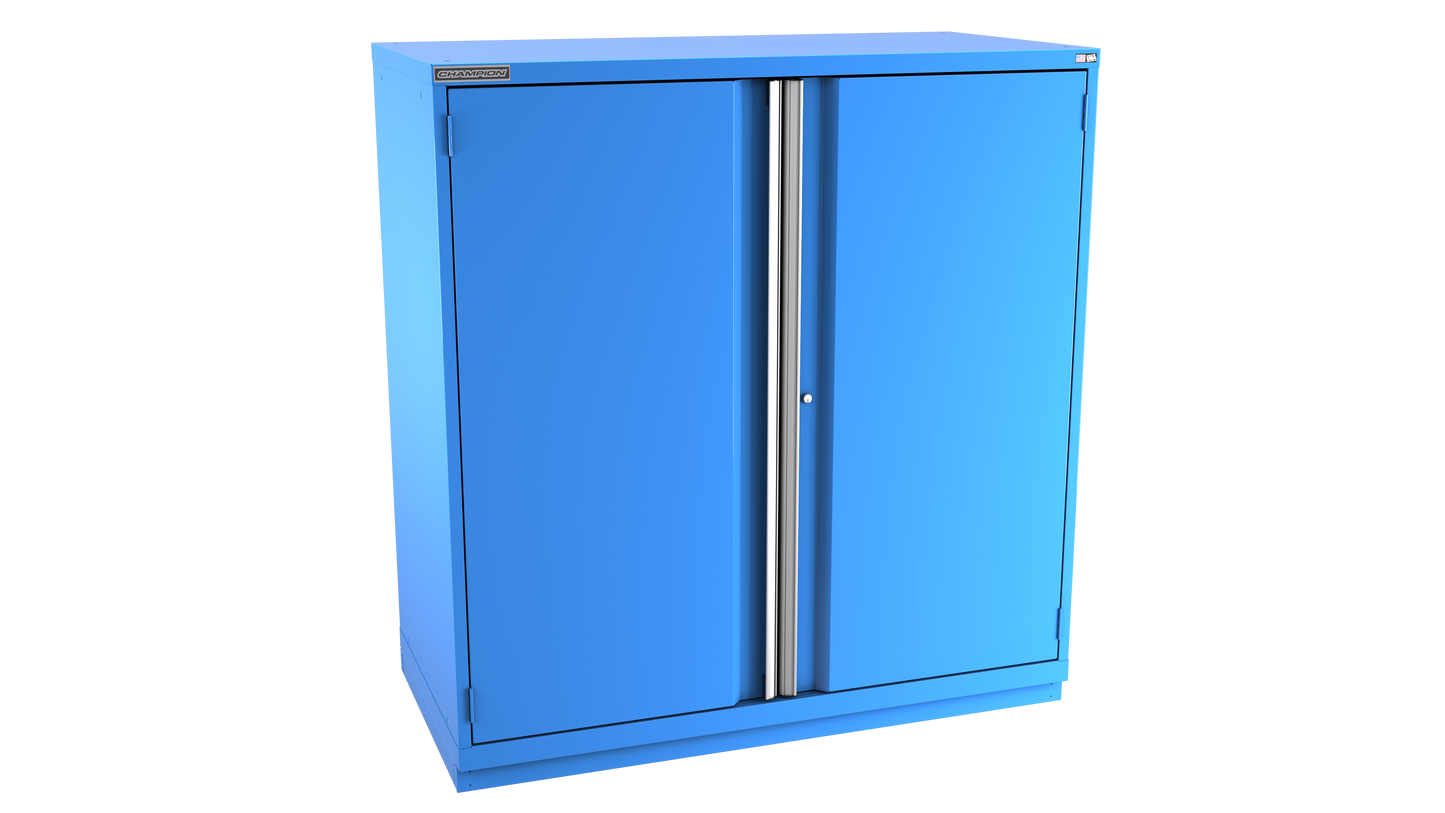 Champion Tool Storage DWS2700-2FDIL-FTB-BB 2-Door Shallow Depth Modular Cabinet DWS2700 | 56-1/2"W x 59-1/2"H x 22-1/2"D, Bright Blue
