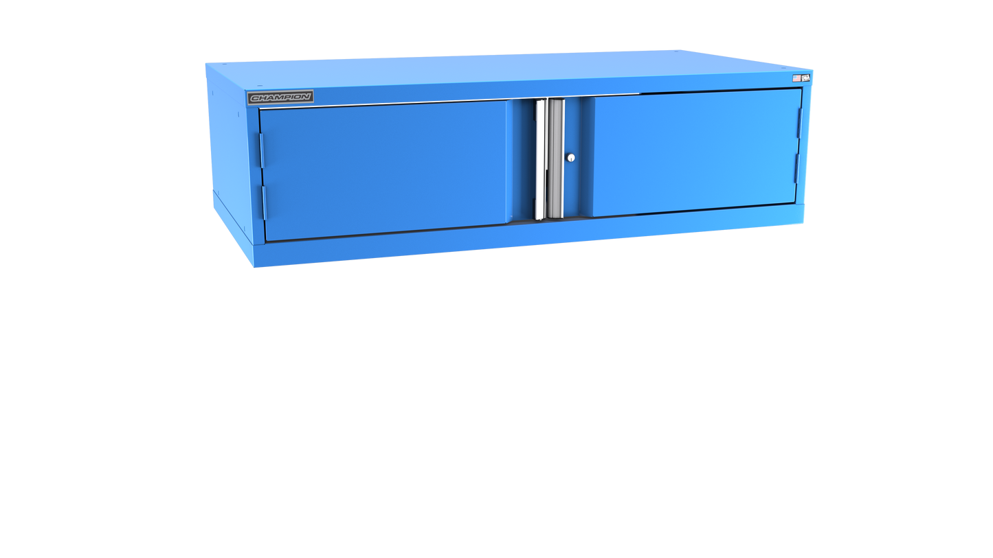 Champion Tool Storage DWS600-2FDIL-BB 2-Door Shallow Depth Modular Cabinet DWS600 | 56-1/2"W x 15-3/4"H x 22-1/2"D, Bright Blue