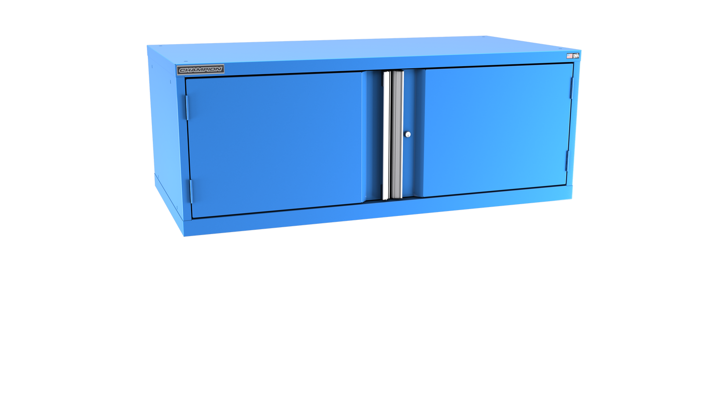 Champion Tool Storage DWS900-2FDIL-BB 2-Door Shallow Depth Modular Cabinet DWS900 | 56-1/2"W x 21-5/8"H x 22-1/2"D, Bright Blue