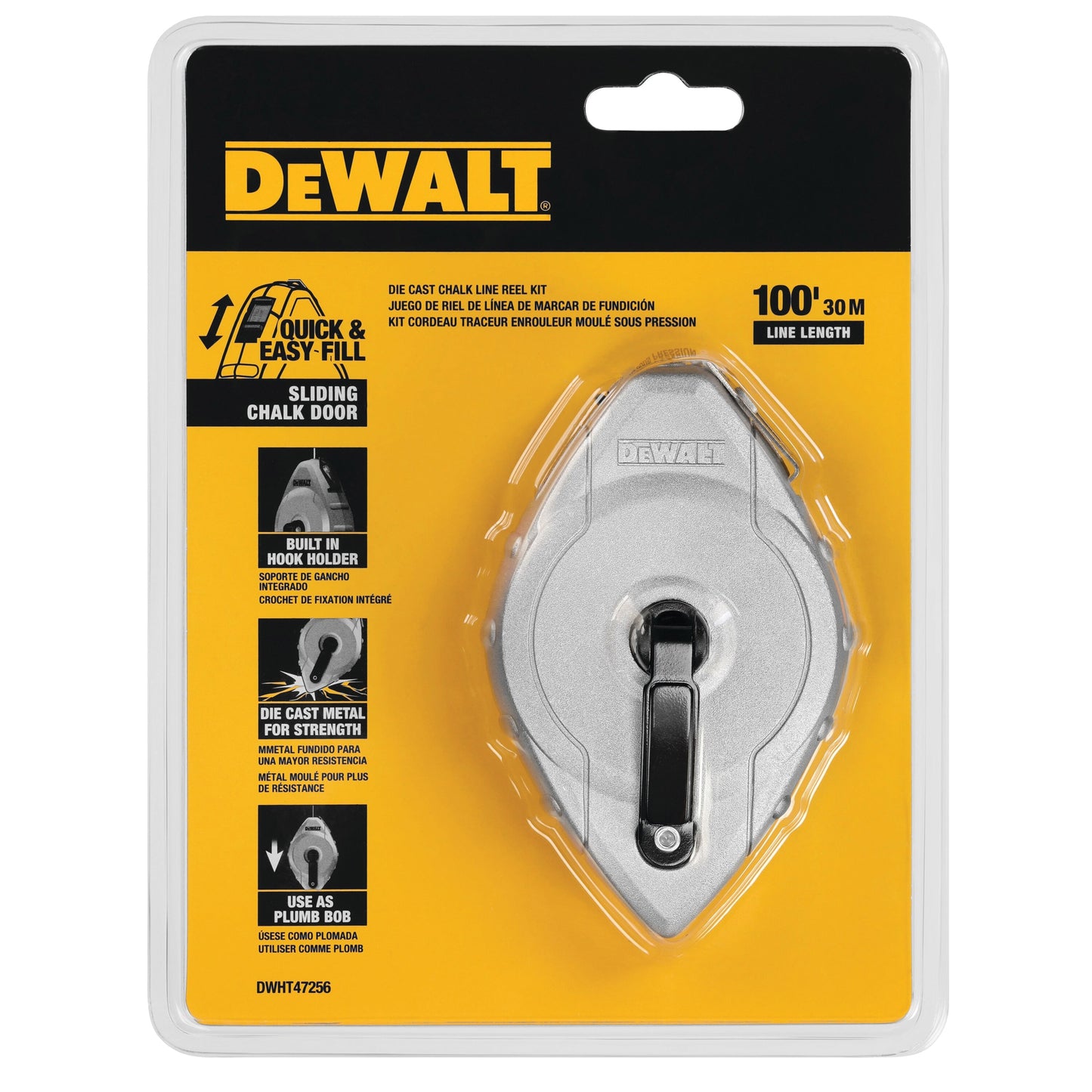 Dewalt DWHT47256 Cast Aluminum Chalk Reel