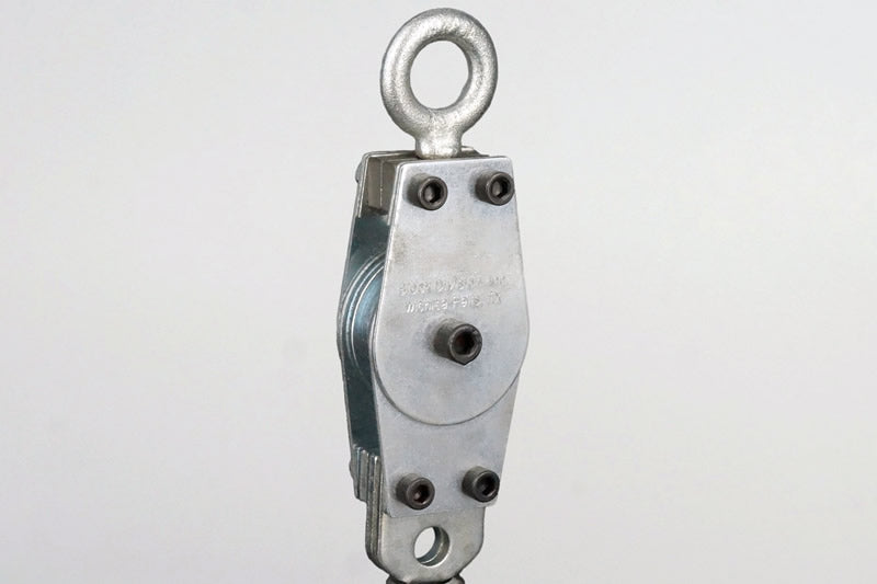 Block Division 01548-DM 1-1/2″ Swivel Eye Pulley Block, Deadman Eye, 3/16” Rope