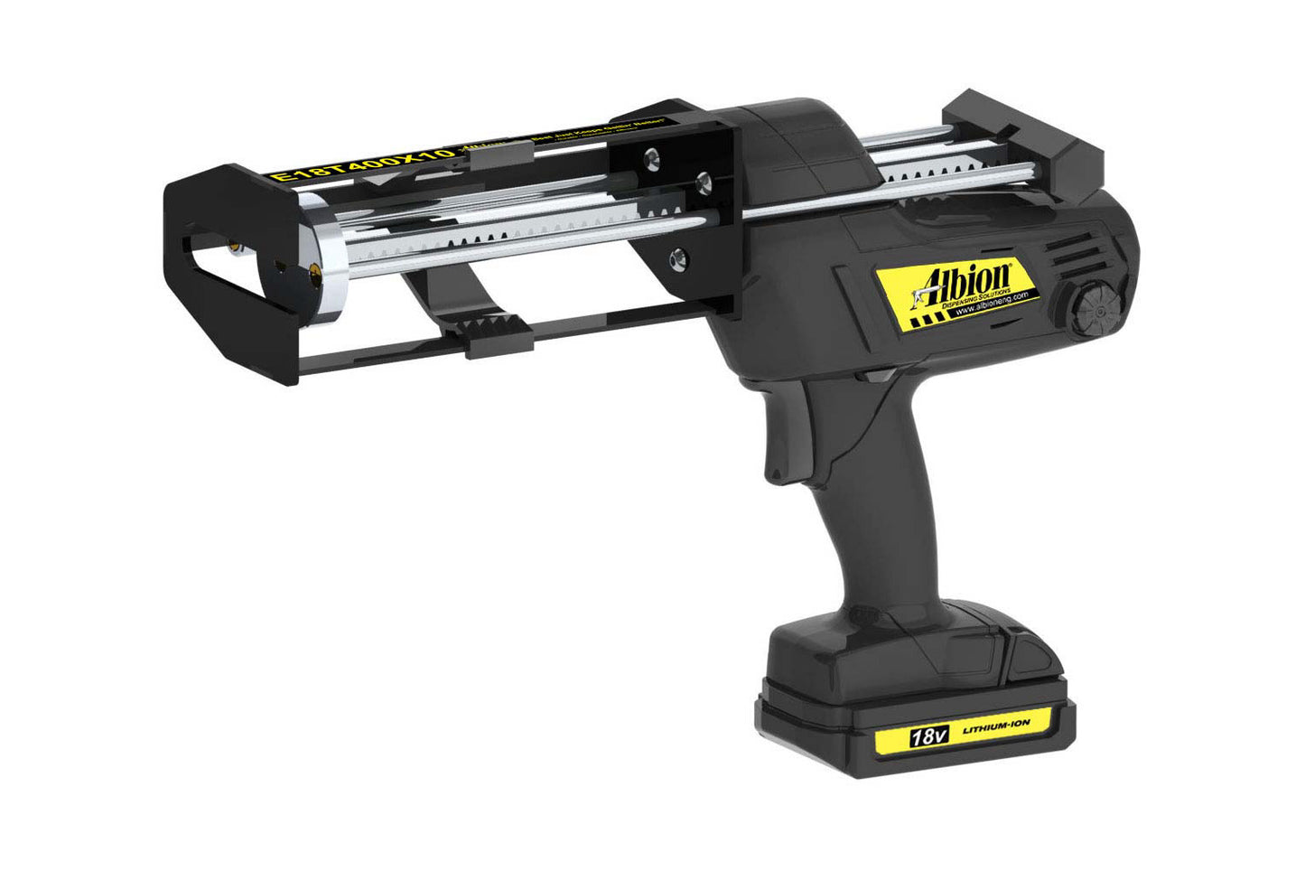 Albion Engineering E18T400X10 400 Series Cordless Multi-Component Cartridge Gun (10:1) 18 Volt